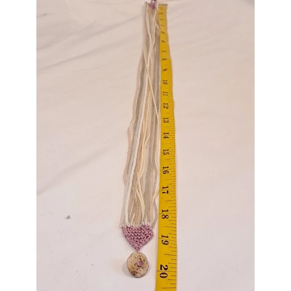 NWT Peyote Bird Multi Strand White Neutrals Seed Bead Necklace 20